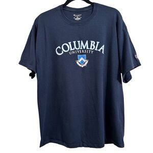 Champion Columbia‎ University T-Shirt Mens XL Blue Crew Neck Short Sleeve Tee